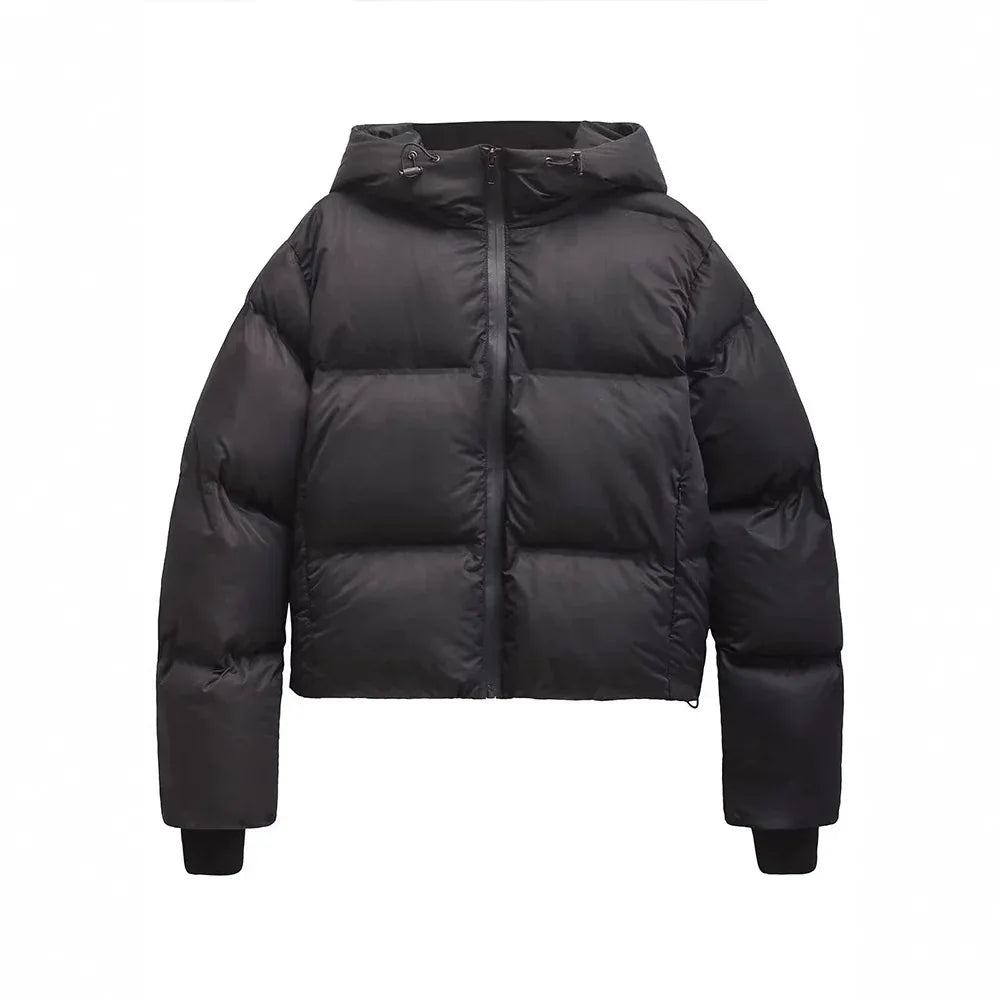 Simple Hooded Long Sleeve Zipper Pocket Protective Jacket Coat For Women - Gizmo Galaxy