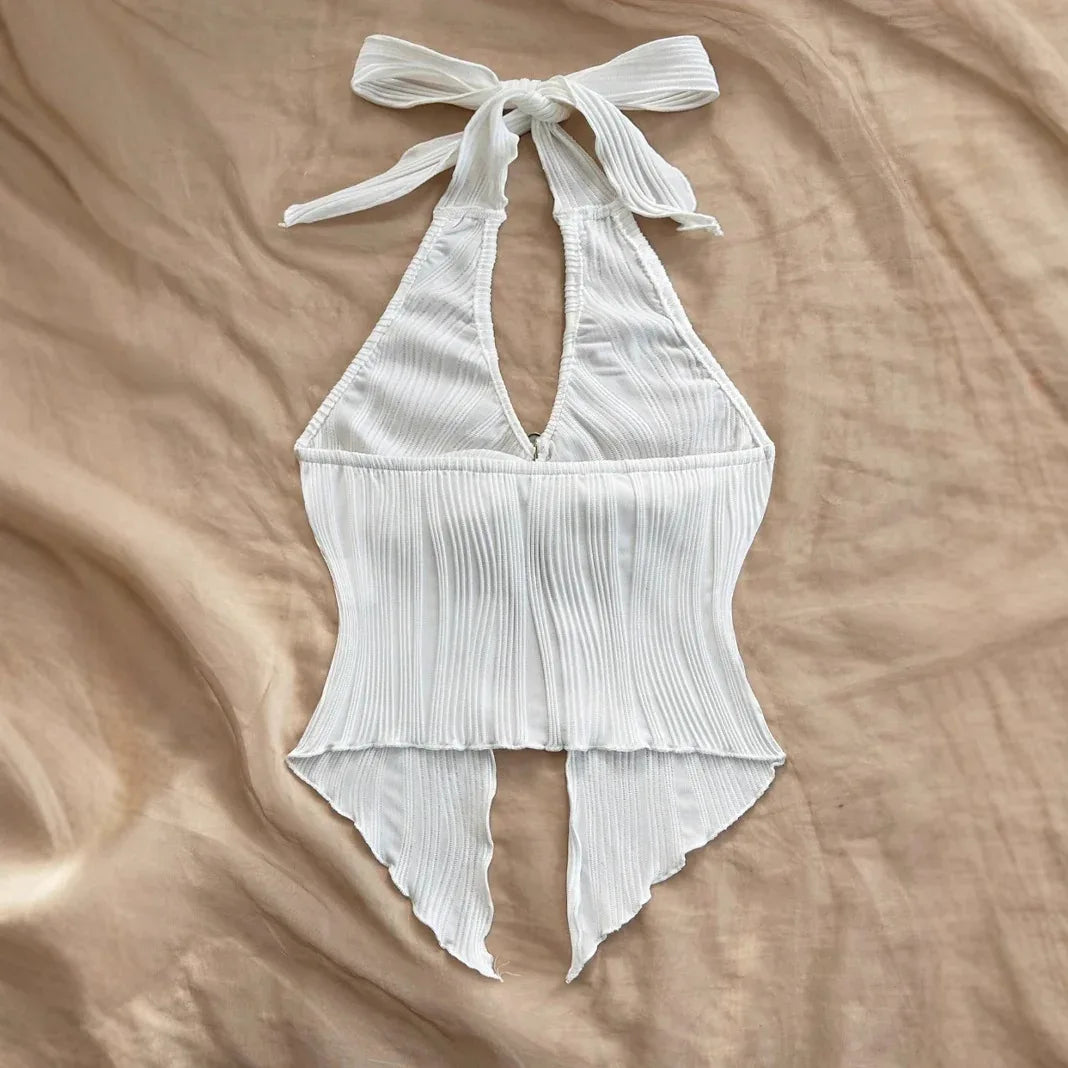 Casual Lace Up Metal Buckle Fit Asymmetric Hem Vest - Gizmo Galaxy