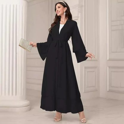 Middle East Solid Color Chiffon Plus Size Women's Gauze Robe - Gizmo Galaxy