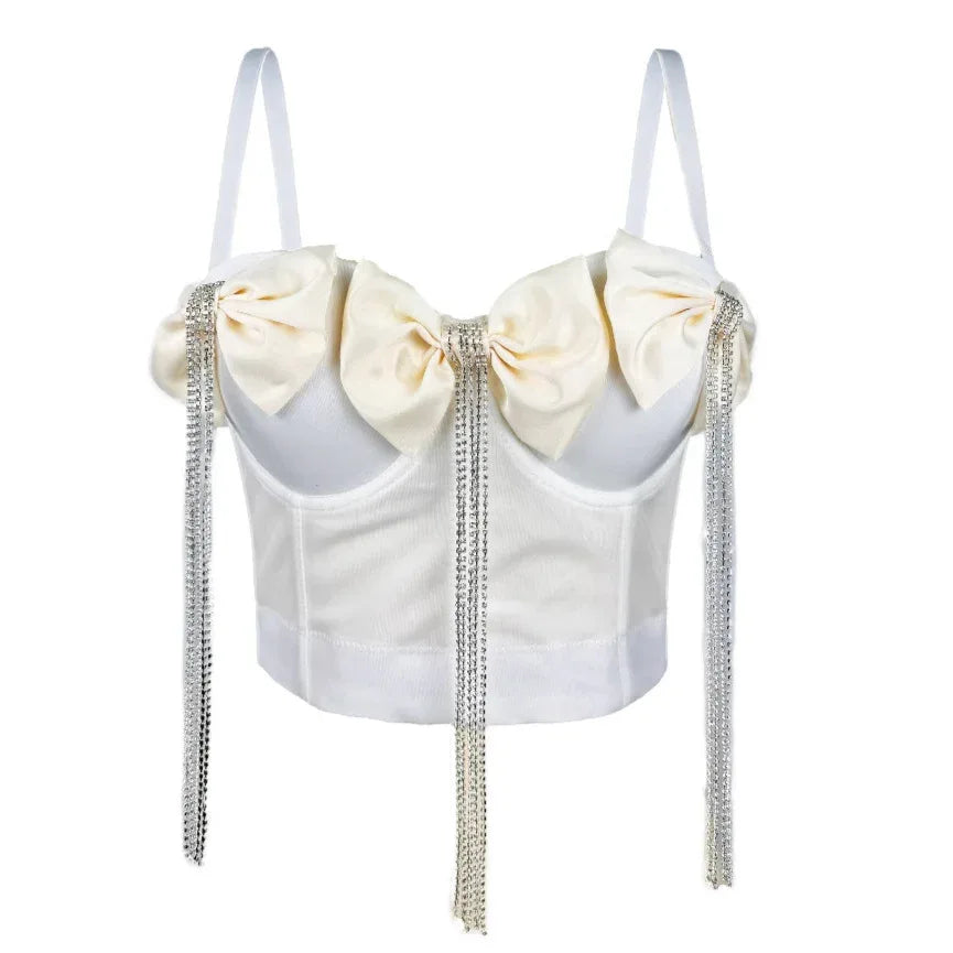 Autumn And Winter Exquisite Double Black Big Bow Corset - Gizmo Galaxy