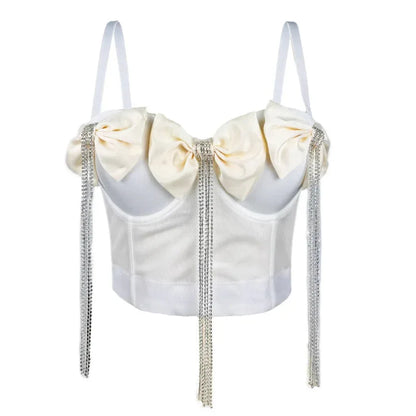 Autumn And Winter Exquisite Double Black Big Bow Corset - Gizmo Galaxy