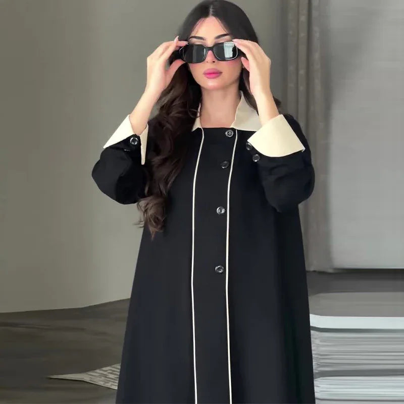 Women's Retro Biker's Mid-length Coat - Gizmo Galaxy