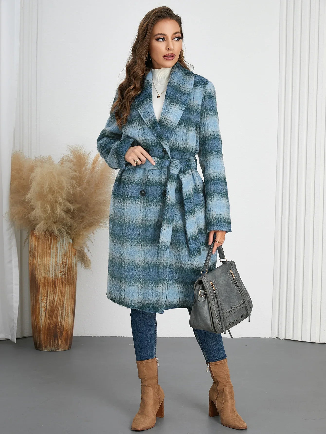 Winter Retro Slim Temperament Double Row Long-cut Coat - Gizmo Galaxy