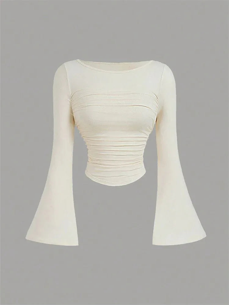 Printed Sexy Lace Thick Long Sleeved T-shirt Knitted Sweater - Gizmo Galaxy