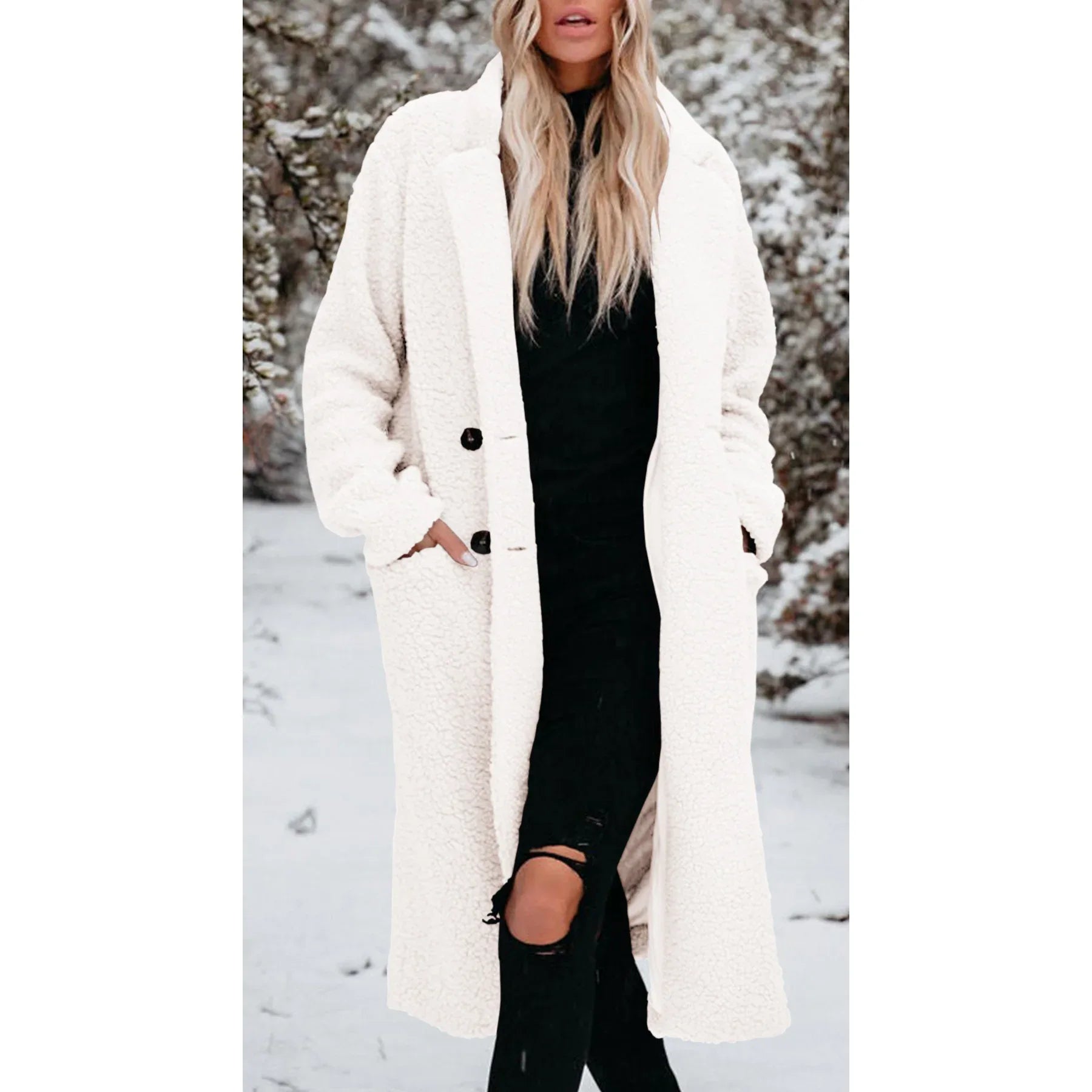 Women's Long-sleeved Lapel Plush Top - Gizmo Galaxy