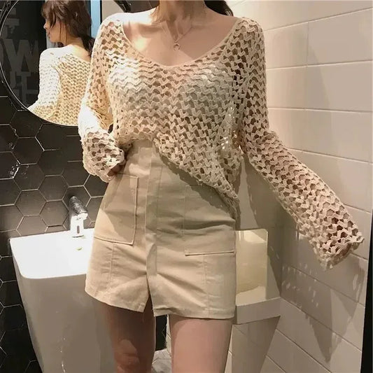 Chic Sweet And Spicy Sexy Sun Protection Sweater - Gizmo Galaxy