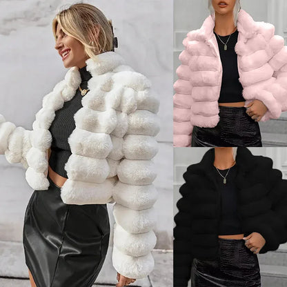 Autumn And Winter Imitation Fur Coat Short Women - Gizmo Galaxy
