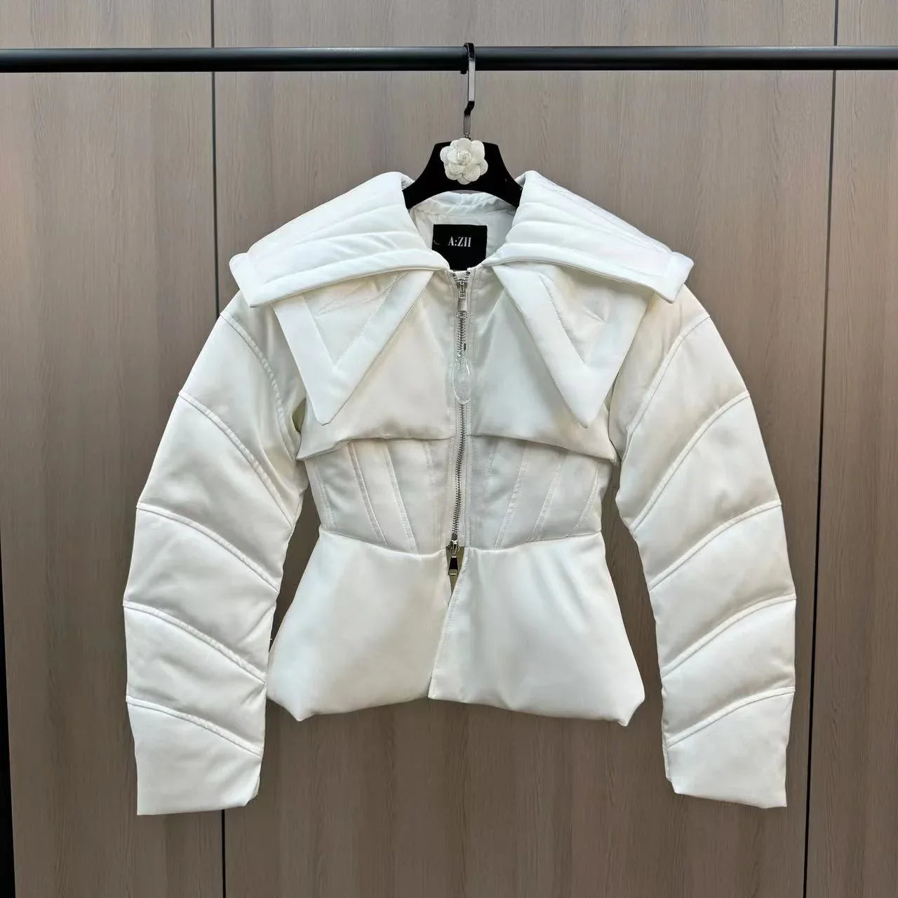 Waist Slimming Bottom Slit Women's All-matching Down Jacket - Gizmo Galaxy