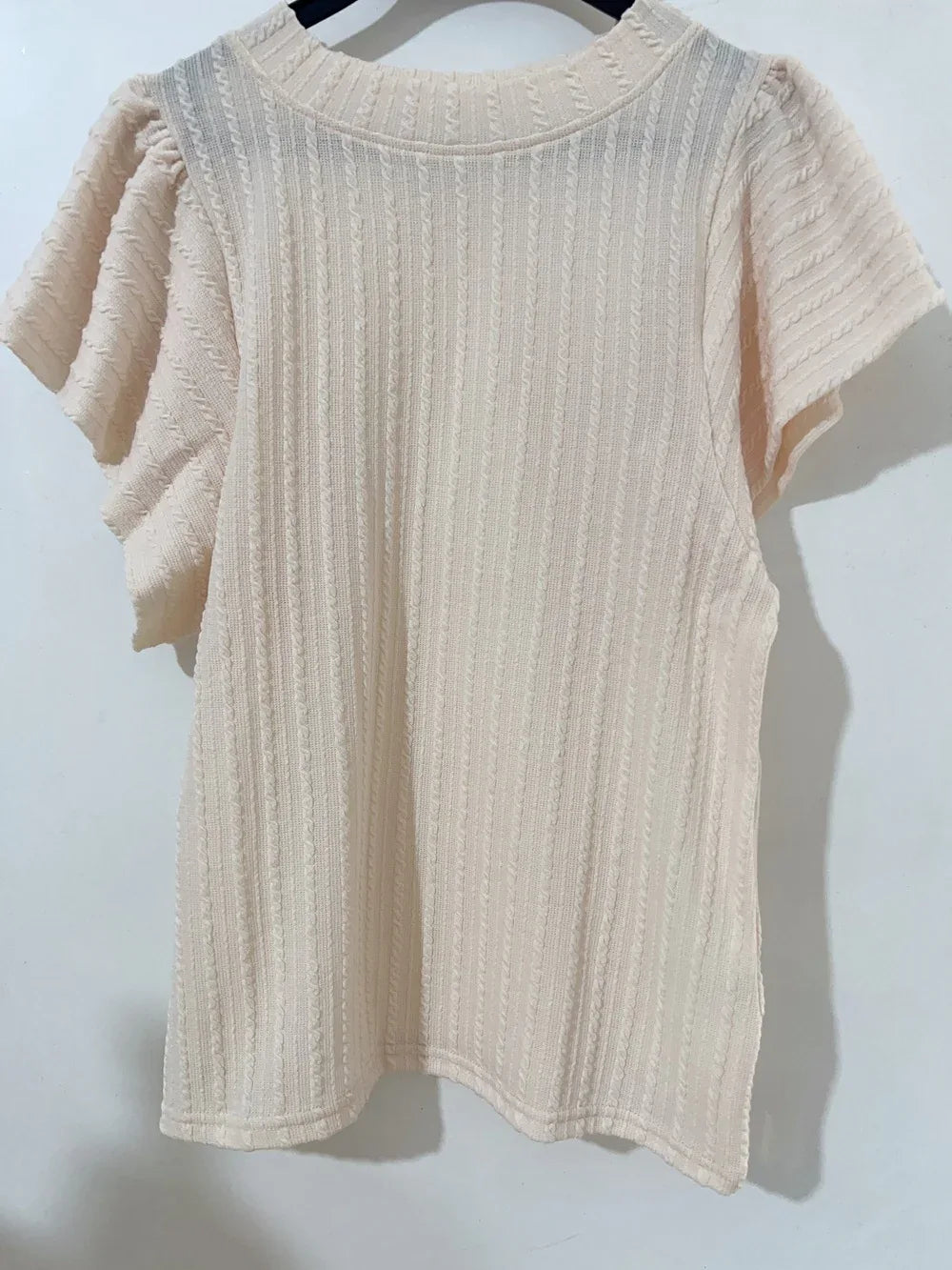 Women's Double-layer Ruffled Polyester Short-sleeved Round Neck T-shirt - Gizmo Galaxy