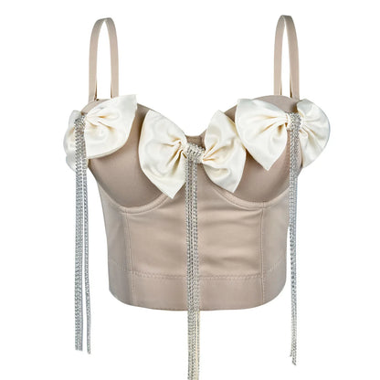 Autumn And Winter Exquisite Double Black Big Bow Corset - Gizmo Galaxy