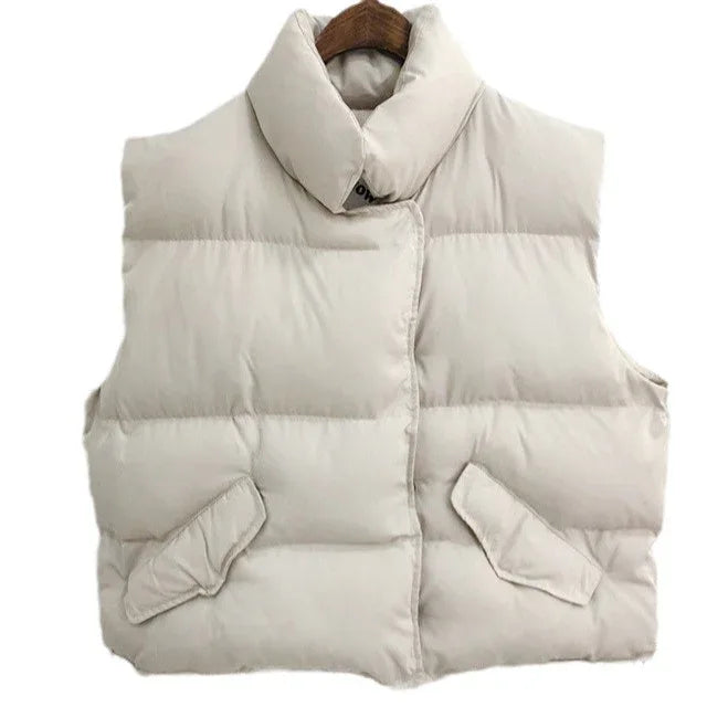 Women's Korean Style Lazy Style All-match Down Cotton Bread Coat Vest - Gizmo Galaxy