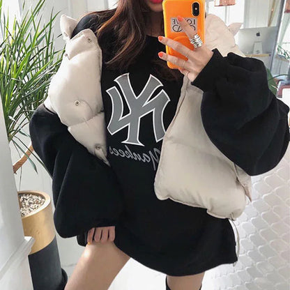 Women's Korean Style Lazy Style All-match Down Cotton Bread Coat Vest - Gizmo Galaxy