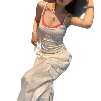 Retro Hot Girl Padded Strap Vest Women's Summer Top - Gizmo Galaxy