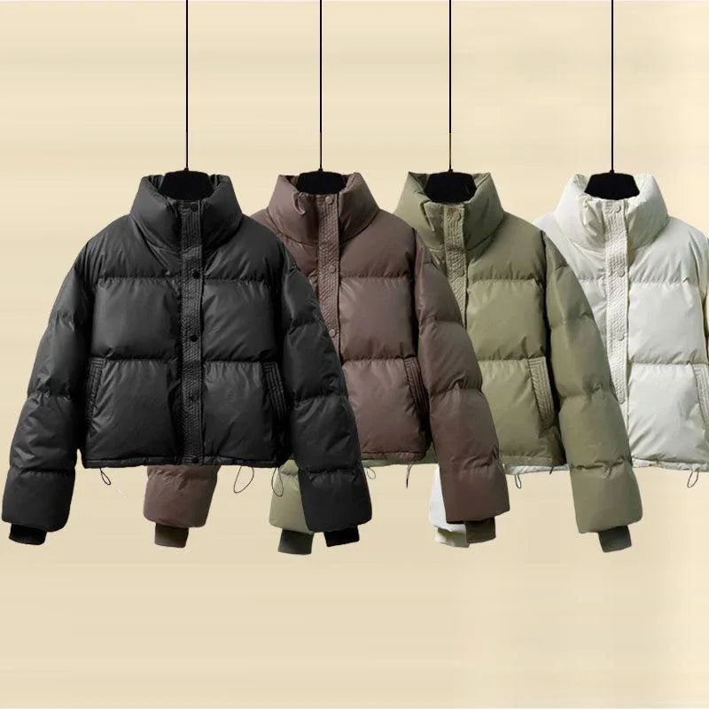 Wash-free PU Leather Cotton-padded Women's Short Thickened Small Cotton Coat Jacket - Gizmo Galaxy