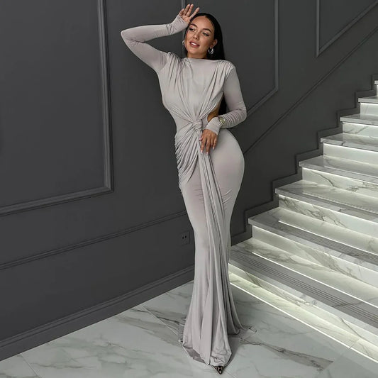 Women's Long Sleeve Slimming Dress - Gizmo Galaxy