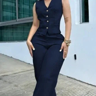 Lightweight Professional-style Commuter Fashion Women's Vest Paired With Trousers - Gizmo Galaxy