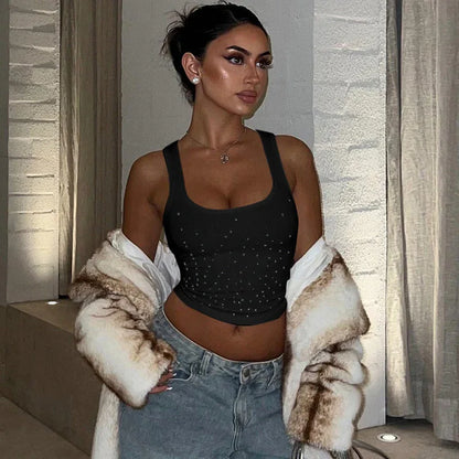 Women's Clothing Fashion Rhinestone Camisole Tube Top - Gizmo Galaxy