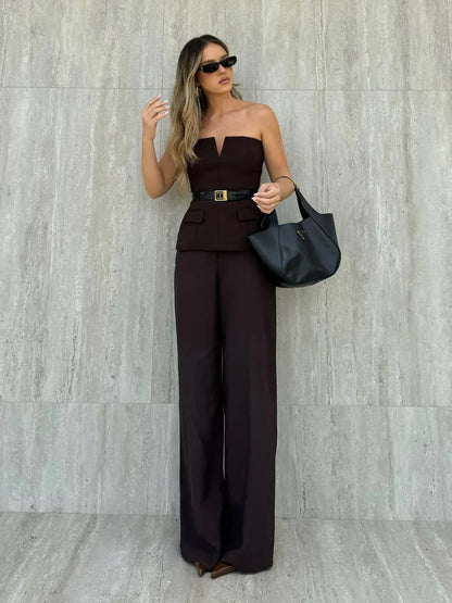 Solid Color Strapless Short Tube Top - Gizmo Galaxy