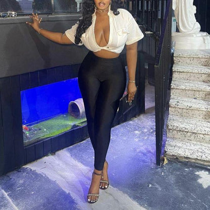 High-waisted Fitness Casual Leggings For Women - Gizmo Galaxy