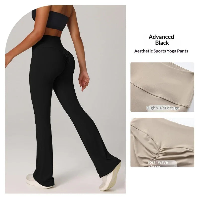 Butt-lifting Fitness Flared Yoga Running And Pilates Pants - Gizmo Galaxy