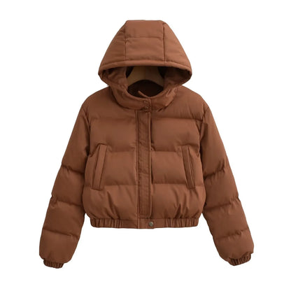 Retro Loose Casual Versatile Long Sleeve Short Type Hooded Jacket - Gizmo Galaxy