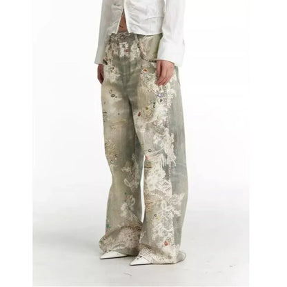 Street Fashion Niche Ripped Straight-leg Pants For Men - Gizmo Galaxy