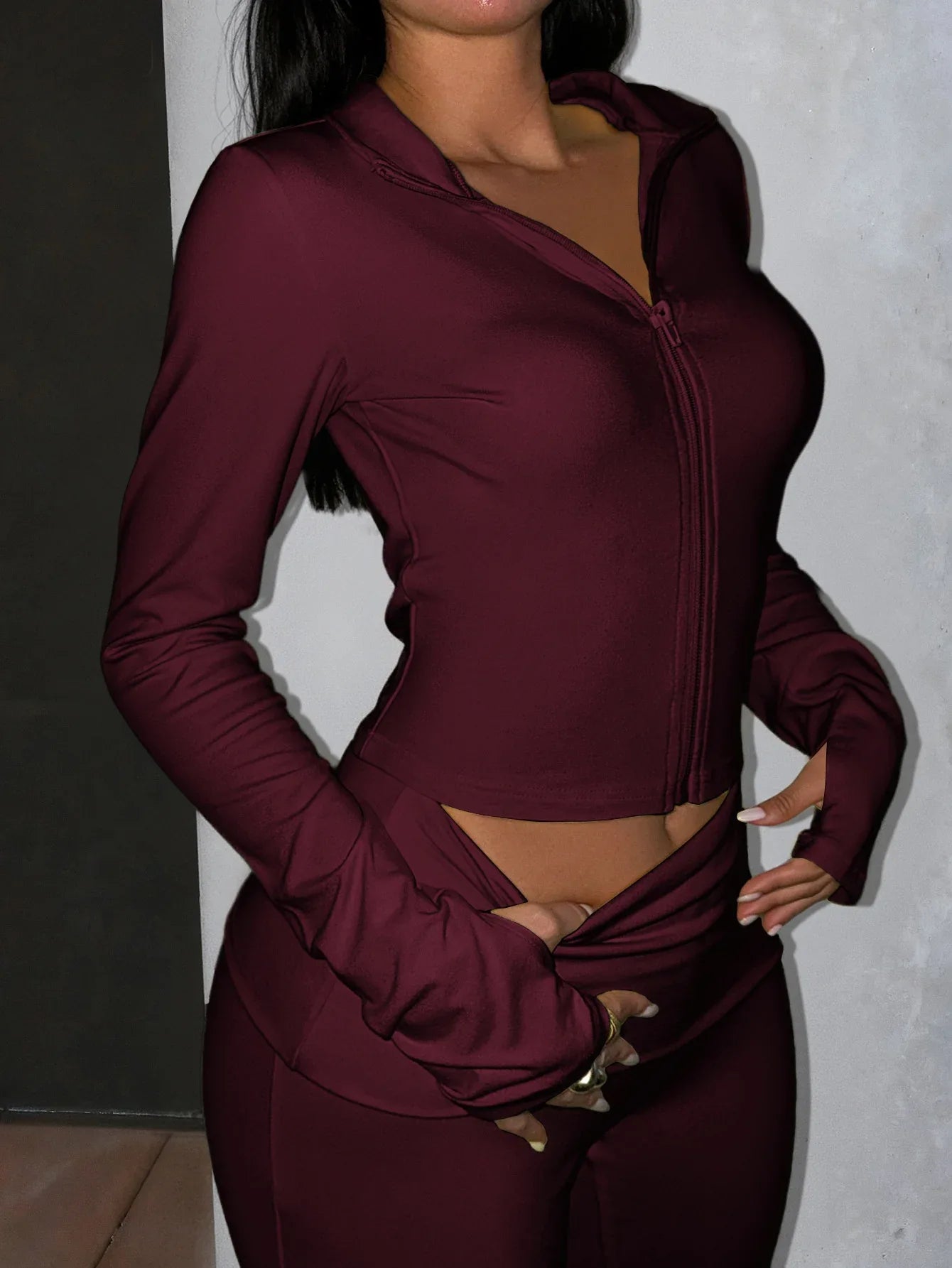 Yoga Sports Jacket And Tight-fitting Pants Two-piece Set - Gizmo Galaxy