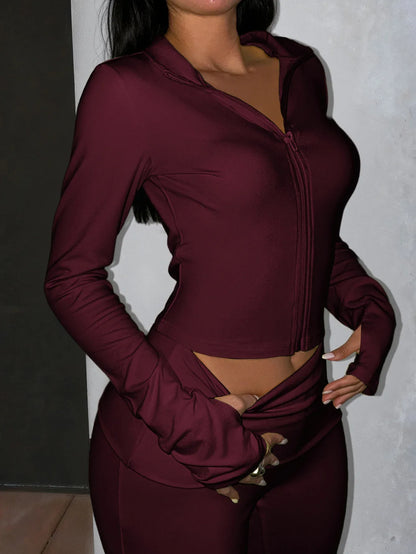 Yoga Sports Jacket And Tight-fitting Pants Two-piece Set - Gizmo Galaxy