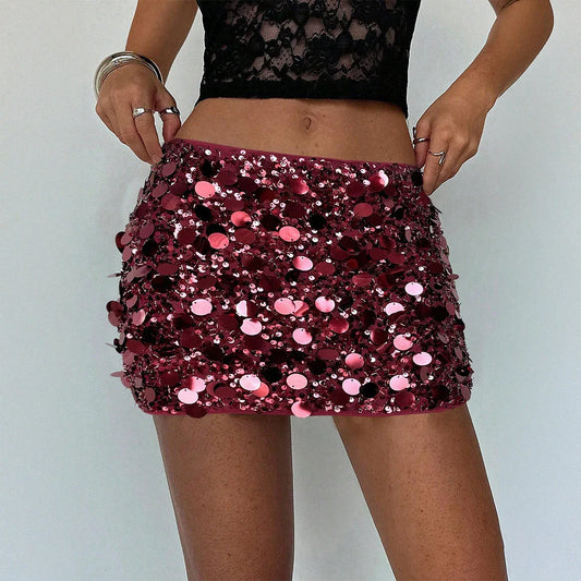 Elegant And Chic With Shiny Trim Bodycon Mini Skirt - Gizmo Galaxy