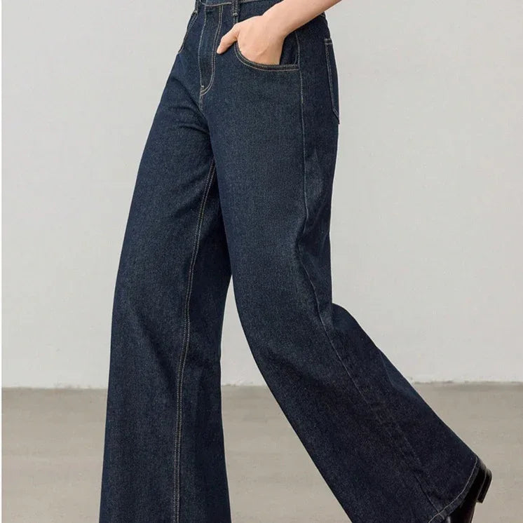 Women's Vintage High Waist Straight Leg Jeans - Gizmo Galaxy