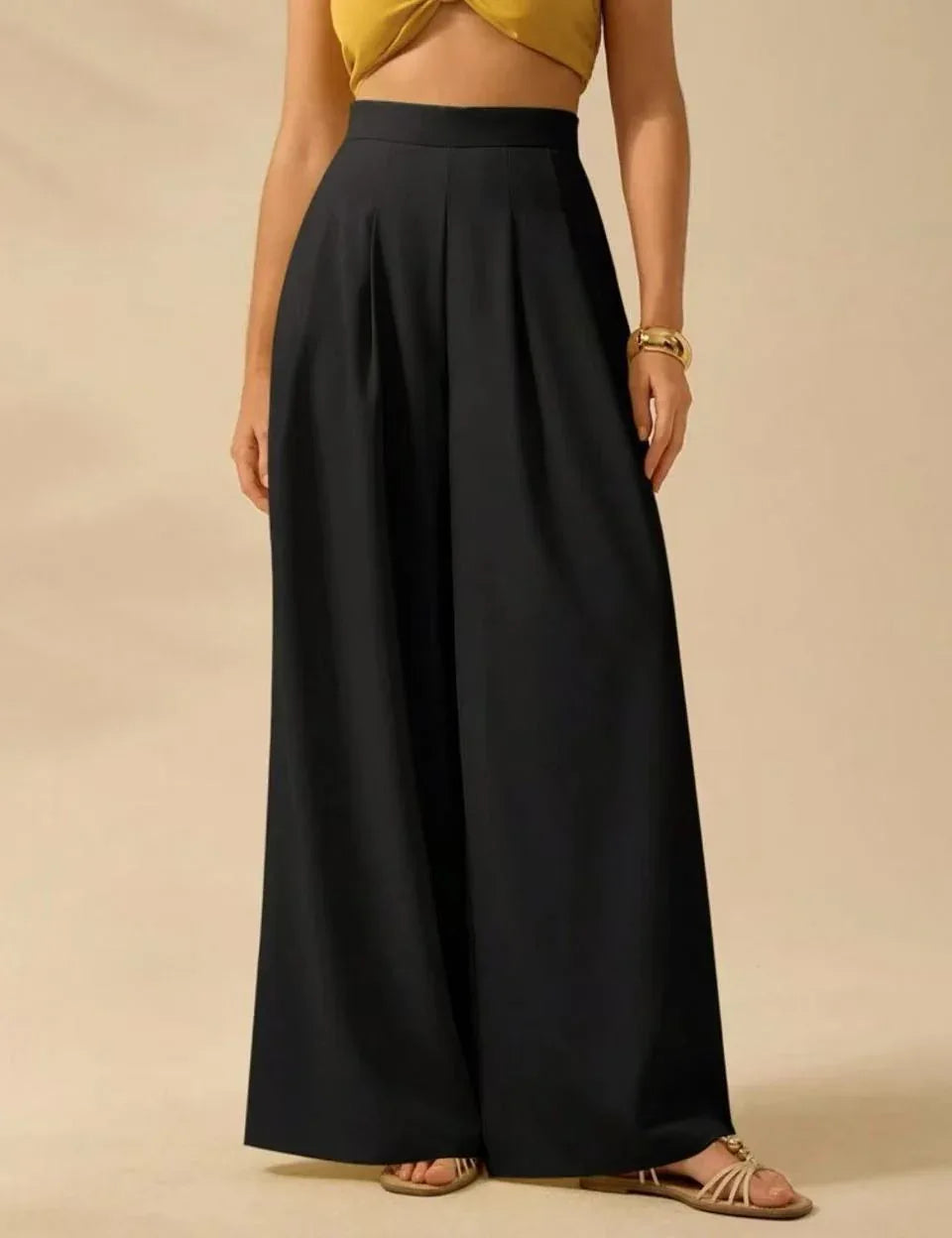 Women's Printed Casual Loose High-Waist Wide-Leg Pants - Gizmo Galaxy