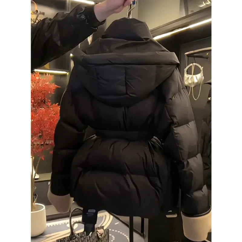 Women's Fashion Black Pure Cotton Coat - Gizmo Galaxy
