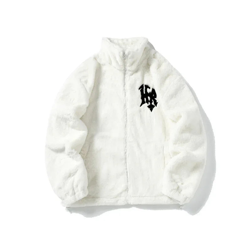 Autumn And Winter New Stars Heart Embroidered Plush Thickened Cotton Padded Coat - Gizmo Galaxy