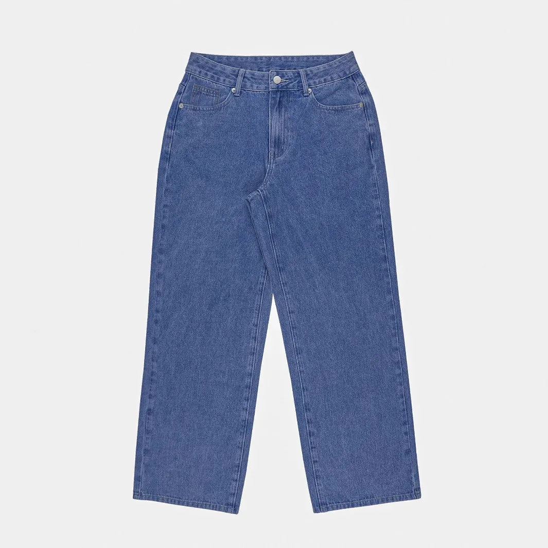 Bow-knot Embroidered Trendy Loose-fit Casual Jeans - Gizmo Galaxy