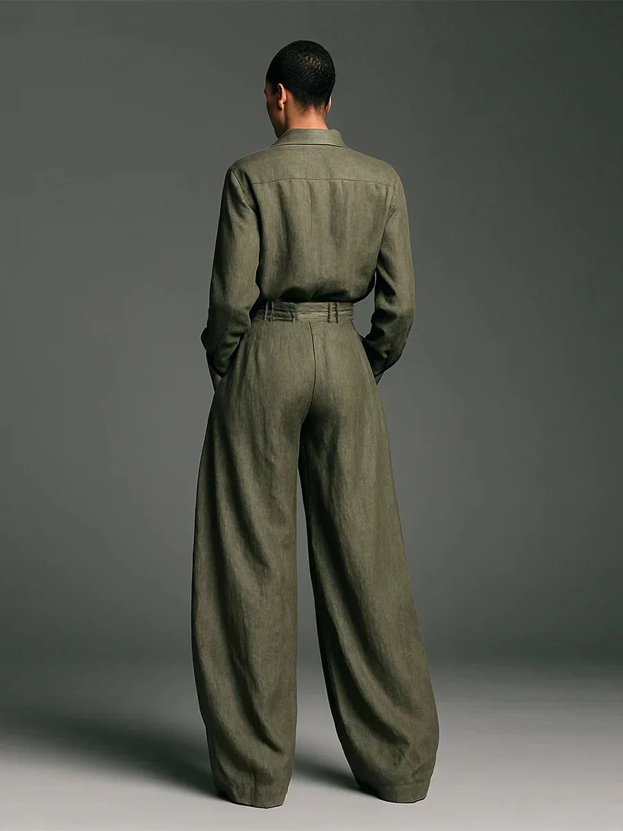 Shirt And Trousers Two-piece Set Cardigan Long Sleeves Loose Fit Fashionable Unisex Style - Gizmo Galaxy