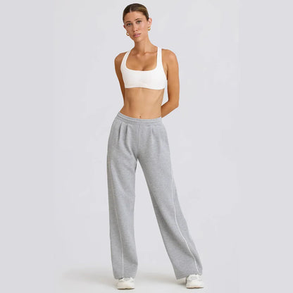 Women's Casual Striped Loose-fitting Fashionable Waist-cinching Wide-leg Pants - Gizmo Galaxy