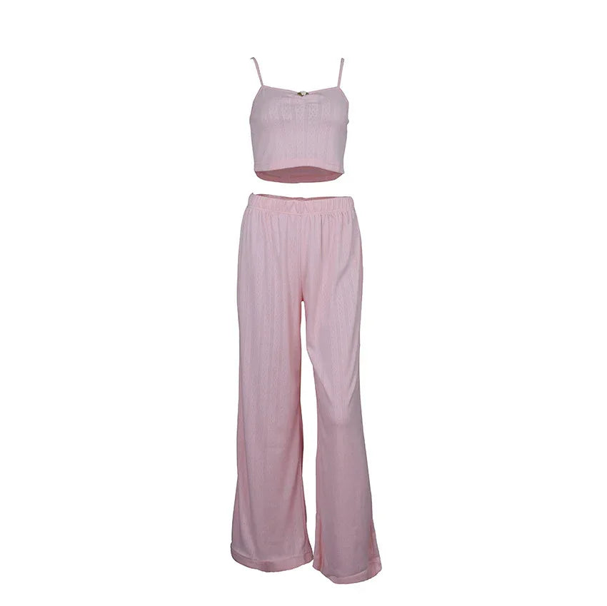 Summer New Arrival Camisole And Wide-leg Pants Two-piece Set - Gizmo Galaxy