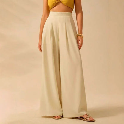 Women's Printed Casual Loose High-Waist Wide-Leg Pants - Gizmo Galaxy