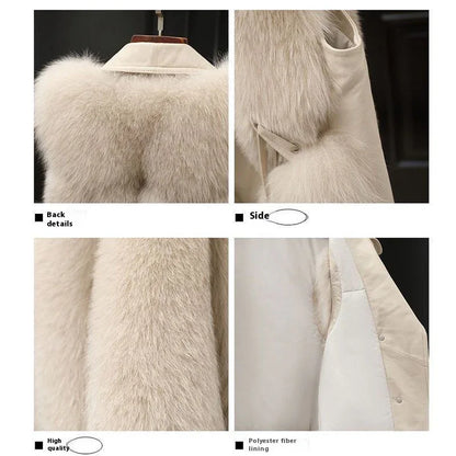 Fur Vest Short Coat Autumn And Winter New Patchwork Winter Fox Fur Jacket Women Short Artificial Fur Coat Elegant Female Warm Vest - Gizmo Galaxy