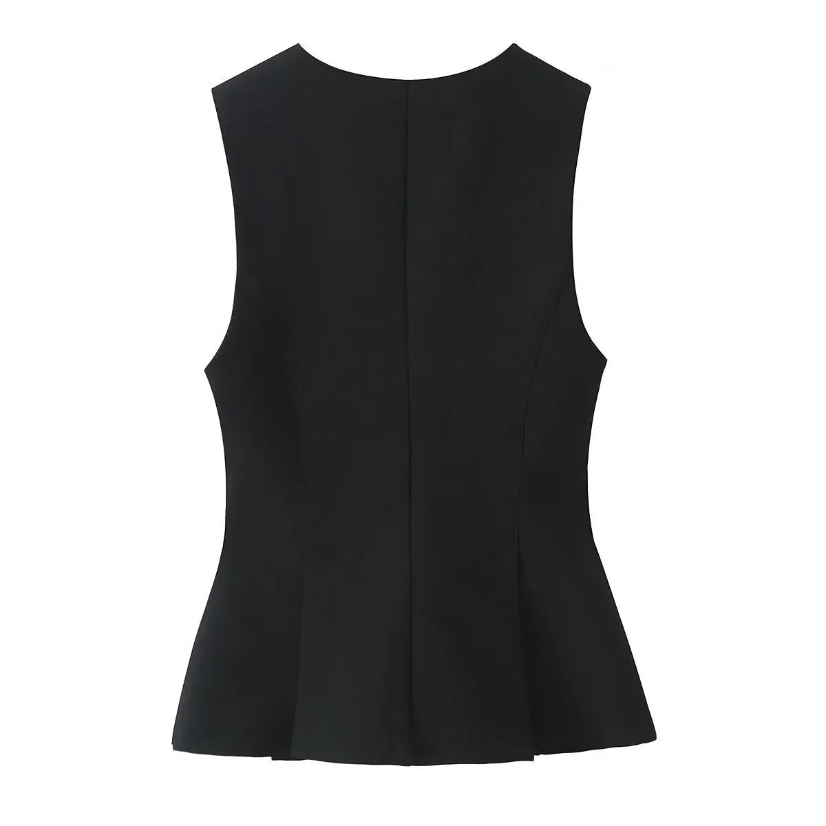 Women's Elegant Slim-fit Short Skirt Hem Round Neck Pleated Top - Gizmo Galaxy