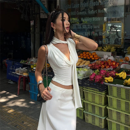 Slim Fit Slimming Swing Collar Design Blouse - Gizmo Galaxy