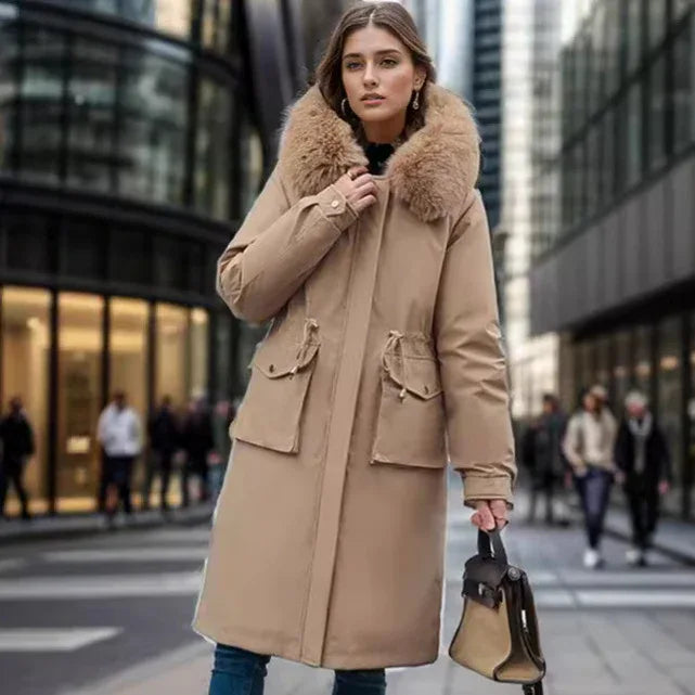 Parka Women's Overknee Long Cotton Coat Jacket Trench Coat - Gizmo Galaxy