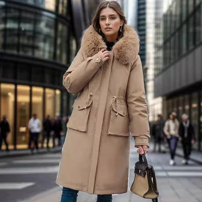 Parka Women's Overknee Long Cotton Coat Jacket Trench Coat - Gizmo Galaxy