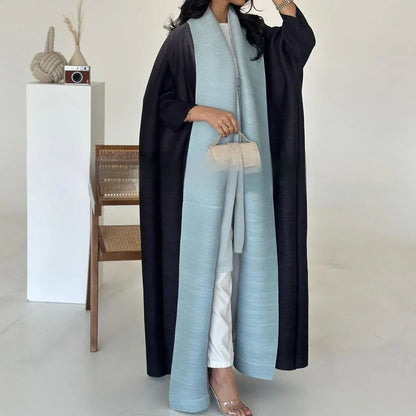 Pleated Trench Djellaba Hot-selling Printed Shawl Cardigan Ethnic Style Cloak Coat - Gizmo Galaxy