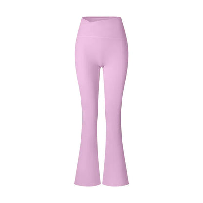 Women's Brushed Texture High Waist Cross Shaping Yoga Pants - Gizmo Galaxy
