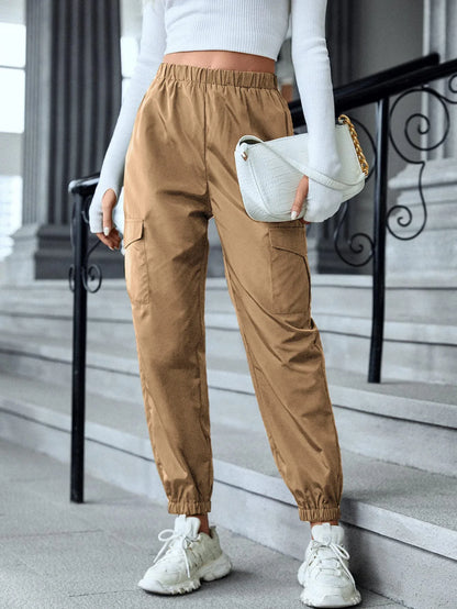 Multi-Color Casual Working Pants Multi-pocket Skinny Pants - Gizmo Galaxy