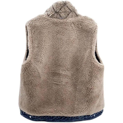 Lamb Wool Denim Cotton-padded Waistcoat Women - Gizmo Galaxy