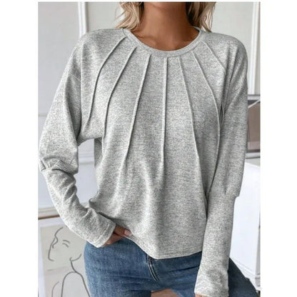 Spring And Autumn Long Sleeve Solid Color Loose Sweater - Gizmo Galaxy