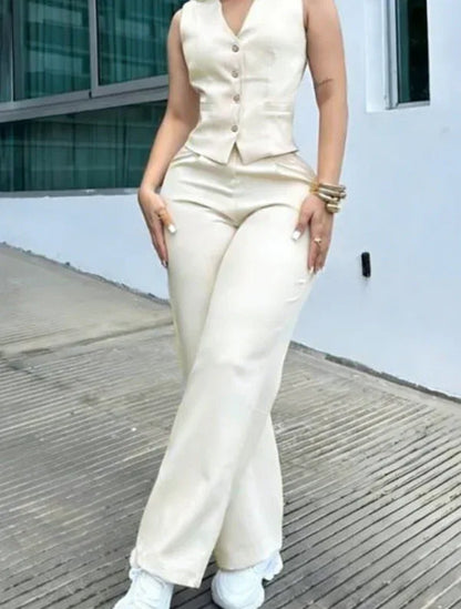 Lightweight Professional-style Commuter Fashion Women's Vest Paired With Trousers - Gizmo Galaxy