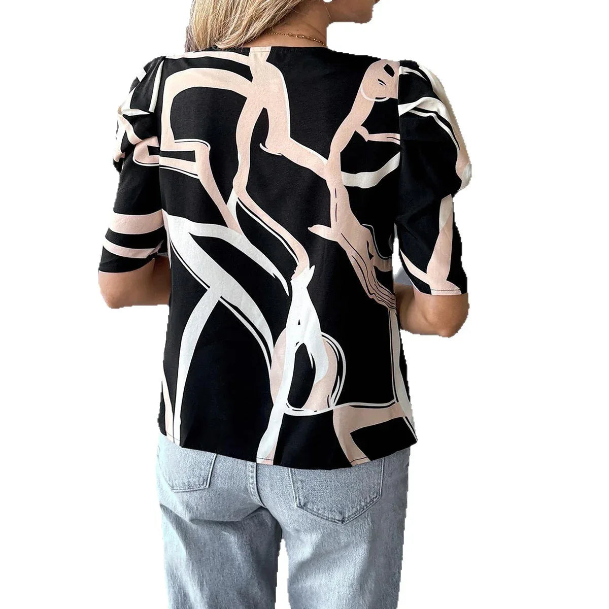 European And American Leisure Vacation Style Printed Short Sleeve Small Shirt - Gizmo Galaxy